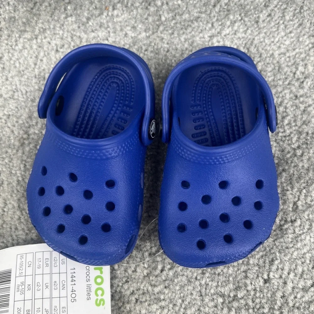 Crocs Classic Littles Clogs Toddler‎ Size C2/C3 Cerulean Blue New Boxed